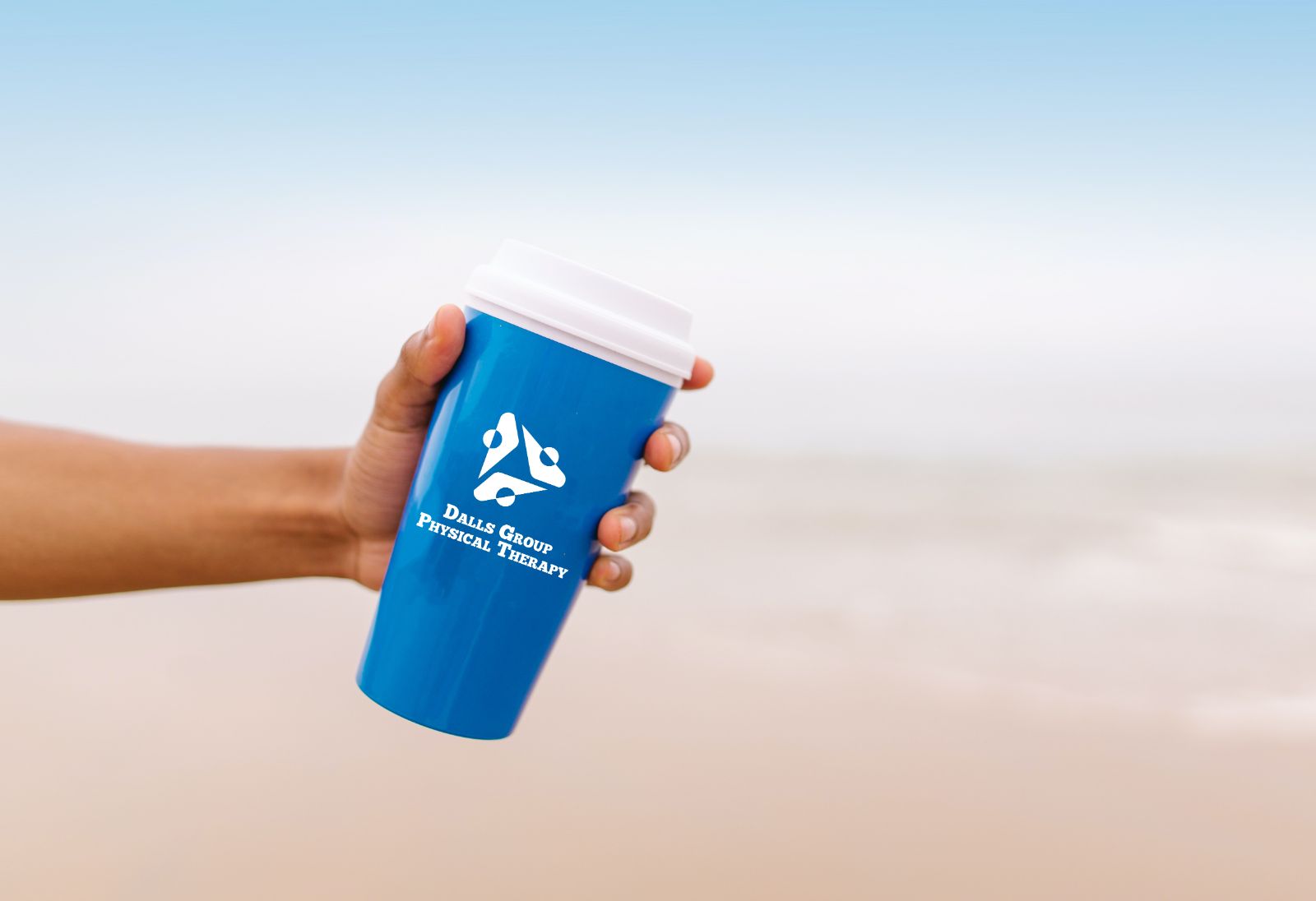 Imprinted Drinkware, Swag, and Promotional Products for Dallas, Texas blue coffee mug with a printed graphic